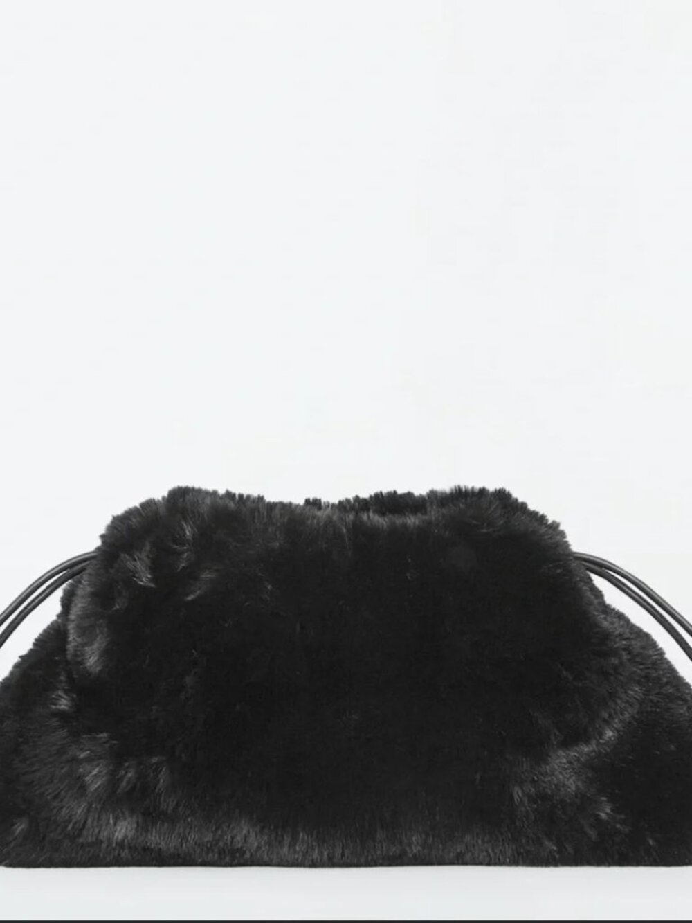 COS Faux Fur Cavatelli Clutch Bag